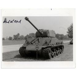 WWII General Mark Clark Signed 8 x 10 Photo Signature