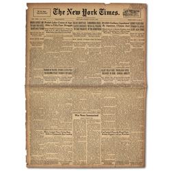 6 August 1945 Hiroshima Day New York Times Newspaper
