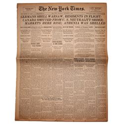 New York Times'' ''Germans Shell Warsaw'' 6 Sept 1939