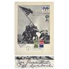 Image 1 : Joe Rosenthal Signed 8.5'' x 11'' Print of the Flag Raise
