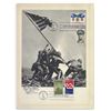 Image 2 : Joe Rosenthal Signed 8.5'' x 11'' Print of the Flag Raise