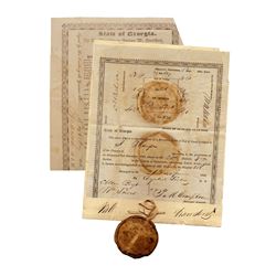 Trail of Tears Georgia Gold Lottery Deed From 1832