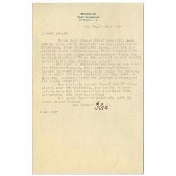 Elsa Einstein Letter Signed Praising Princeton