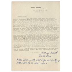 Elsa Einstein Letter Signed From 1935