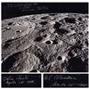 Image 1 : Al Worden & Dave Scott Signed 20'' x 16'' Photo of Moon
