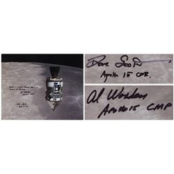 Al Worden & Dave Scott Signed 20'' x 16'' Photo of the CM