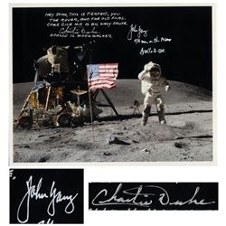 John Young and Charlie Duke Signed Photo