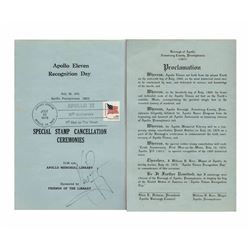 Neil Armstrong Signed Apollo 11 10th AnniversaryProgram