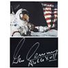 Image 1 : Gene Cernan Signed 31.25'' x 22.75'' Moon Landing Artwork