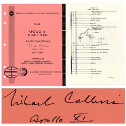 Michael Collins Signed Facsimile Apollo 11 Flight Plan