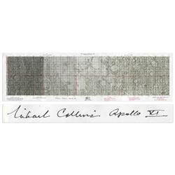 Michael Collins Signed Apollo 11 Lunar Orbit Chart