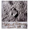 Image 1 : Michael Collins Signed 20'' x 16'' Moon Footprint Photo