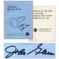 First US Manned Orbital Space Flight John Glenn Signed