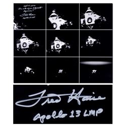 Fred Haise Signed 20'' x 16'' Photo of Apollo 13 Lifeboat