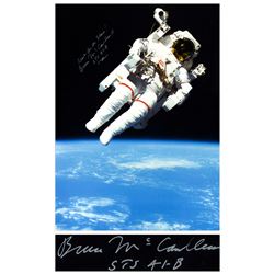 Bruce McCandless Signed 14'' x 19.25'' Space Walk Photo