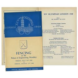 1948 London Summer Olympics Fencing Program