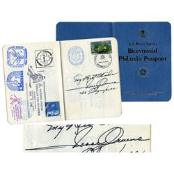 Jesse Owens Isaac Asimov Signed Philatelic Passport