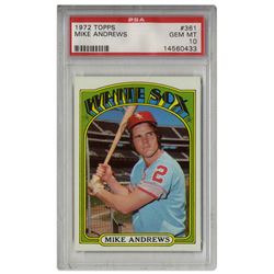 1972 Topps Mike Andrews #361 PSA 10 Population 1 of 13