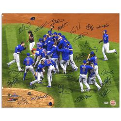 Chicago Clubs Signed 2016 World Series 20'' x 16'' Photo