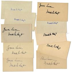 Waite Hoyt 10 Autographs Signed Card Signatures