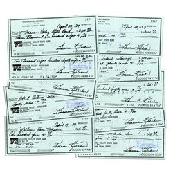 10 Harmon Killebrew Personally Signed Checks