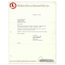 Stan Musial Letter Signed Cardinals Letterhead 1967