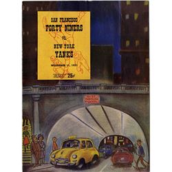 1951 New York Yanks San Francisco 49ers NFL Program