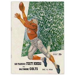 Baltimore Colts vs. San Francisco 49ers Program December 1954