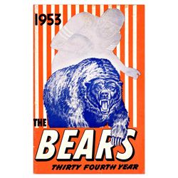 Chicago Bears NFL Media Guide 1953
