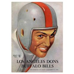 1948 Los Angeles Dons Buffalo Bills Program AAFC
