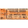 Image 1 : 1949v Cleveland Browns Los Angeles Dons AAFC Ticket