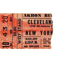 1949 Cleveland Browns New York Yankees AAFC Ticket