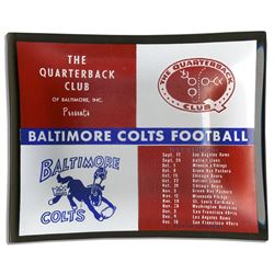 1961 Baltimore Colts Ashtray Made of Smoked Glass
