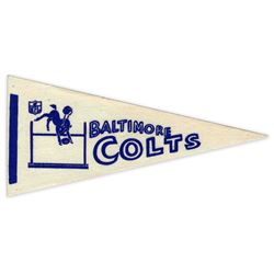 Baltimore Colts Miniature Pennant Circa 1960's