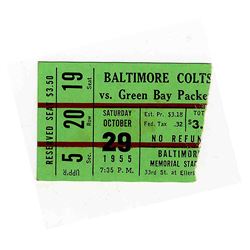 Colts Vs. Packers Ticket Stub -- 29 October 1955