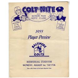 Baltimore Colts ''Colt Nite Player Preview'' -- 1 August 1955