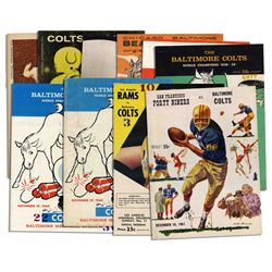 Collection of 10 Vintage Baltimore Colts Programs