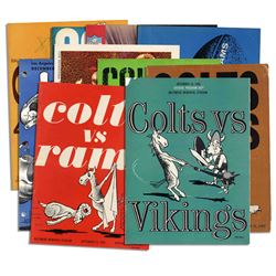 10 Early 1960's Vintage Baltimore Colts Programs