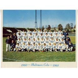 1960 Baltimore Colts 6.25'' x 5'' Team Christmas Photo