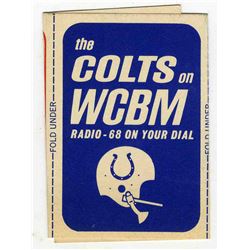 Colts Pocket Roster and Radio Schedule for the 1966 Season