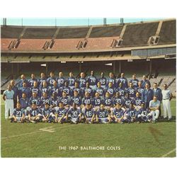 1967 Baltimore Colts 9.75'' x 7.75'' Christmas Team Photo