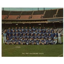 Colts Glossy Team Photo 1967 -- 8'' x 10''