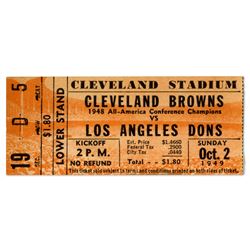 1949 Cleveland Browns Los Angeles Dons AAFC Ticket