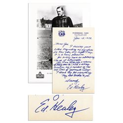 Ed Healey Autograph Letter Signed Hall of Fame Football