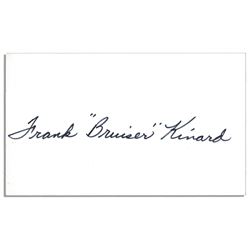 Football HOFer ''Frank 'Bruiser' Kinard'' Signed Card