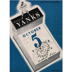 1947 Detroit Lions Boston Yanks NFL Program Football