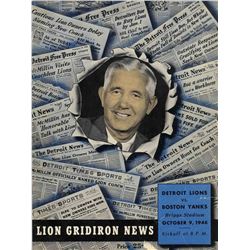 1948 Detroit Lions Boston Yanks NFL Football Program