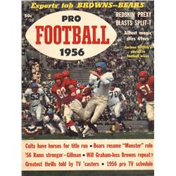 1956 Pro Football Preview Magazine NFL Giants Redskins