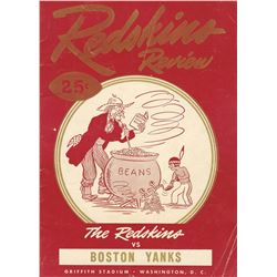 1948 Washington Redskins Boston Yanks NFL Program