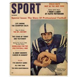 Johnny Unitas is the December 1960 Cover of ''Sport'' Magazine